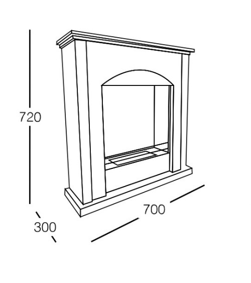 Cheminée au bioéthanol Matera - 2kW