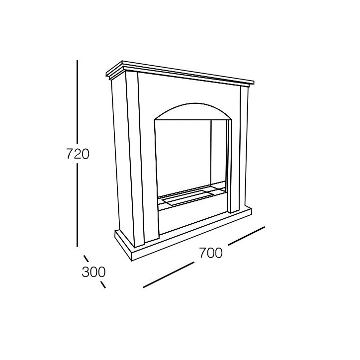 Cheminée au bioéthanol Matera - 2kW