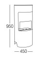 Cheminée au bioéthanol Cortina Blanc - 2500 W