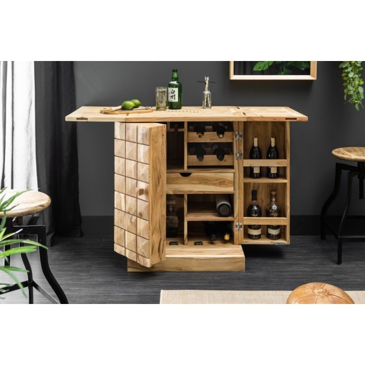 Buffet Bar CUBOS bois massif d'acacia