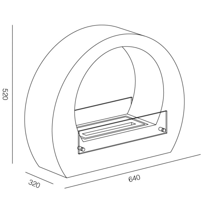 Cheminée au bioéthanol Bologna - 2000 W