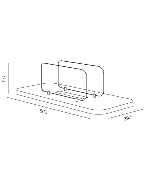 Cheminée de table à bioéthanol Rialto - 2kW