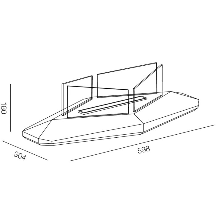 Cheminée de table à bioéthanol Boston - 1,5kW