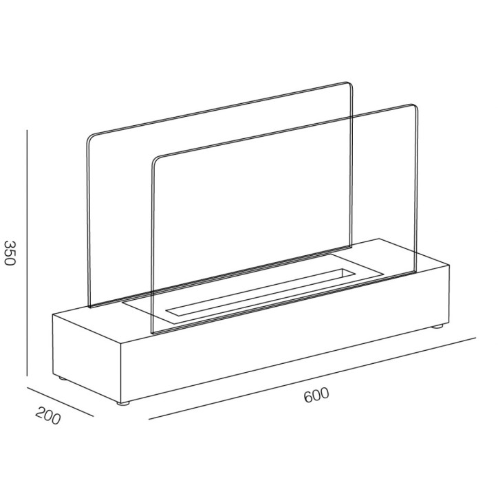 Cheminée de table à bioéthanol Mantova - 2000 W