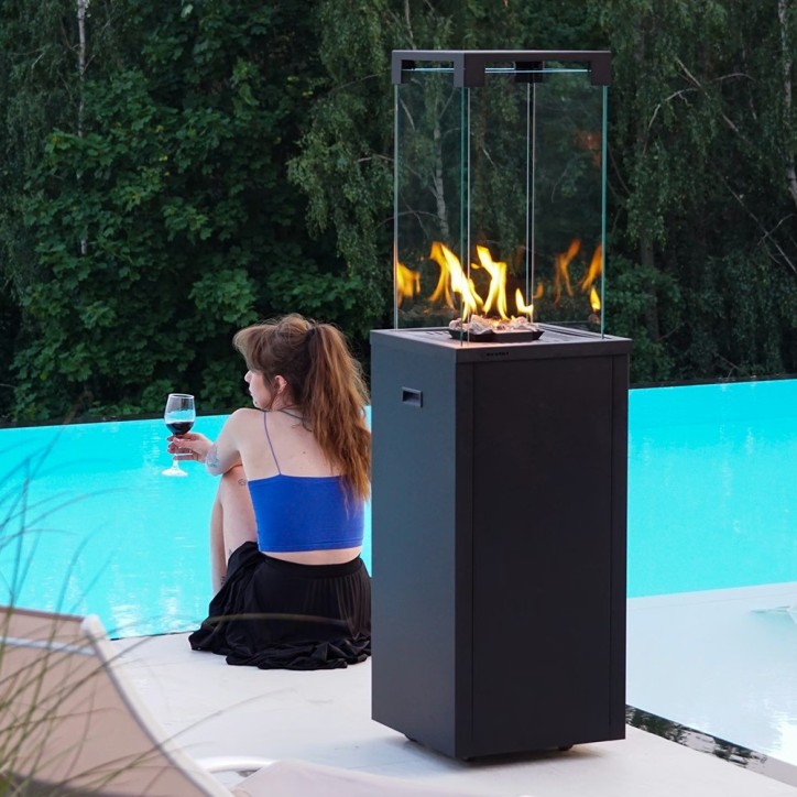CHAUFFAGE EXTÉRIEUR GAZ PATIO LIGHT NOIR CHAUFFAGE EXTÉRIEUR GAZ PATIO LIGHT NOIR