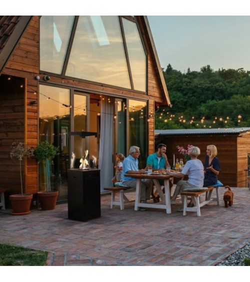 CHAUFFAGE EXTÉRIEUR GAZ PATIO LIGHT NOIR