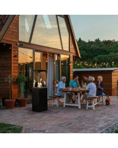 CHAUFFAGE EXTÉRIEUR GAZ PATIO LIGHT NOIR