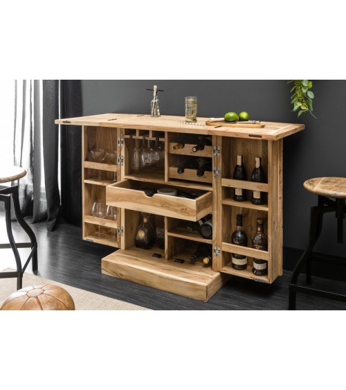 Buffet Bar CUBOS bois massif d'acacia