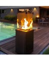 CHAUFFAGE GAZ EXTERIEUR PATIO SLIM NOIR