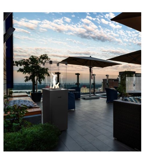 CHAUFFAGE GAZ EXTERIEUR PATIO SLIM NOIR