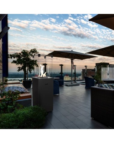 CHAUFFAGE GAZ EXTERIEUR PATIO SLIM NOIR