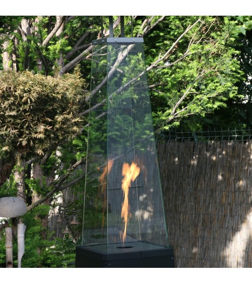 UMBRELLA BS COULEUR ACIER NOIR AVEC TUYAU ET RÉDUCTEUR