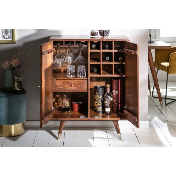 Buffet Bar HEXAGONE bois massif d'acacia