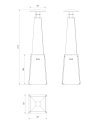 UMBRELLA BS COULEUR ACIER NOIR AVEC TUYAU ET RÉDUCTEUR