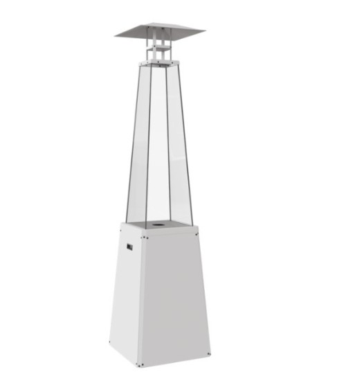 Chauffage extérieur Gaz UMBRELLA BS Couleur Acier Blanc 12kw
