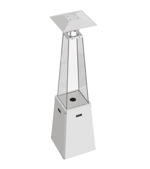 Chauffage extérieur Gaz UMBRELLA BS Couleur Acier Blanc 12kw