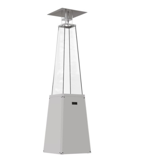 Chauffage extérieur Gaz UMBRELLA BS Couleur Acier Blanc 12kw