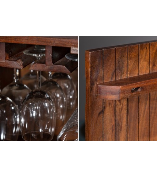 Buffet Bar HEXAGONE bois massif d'acacia