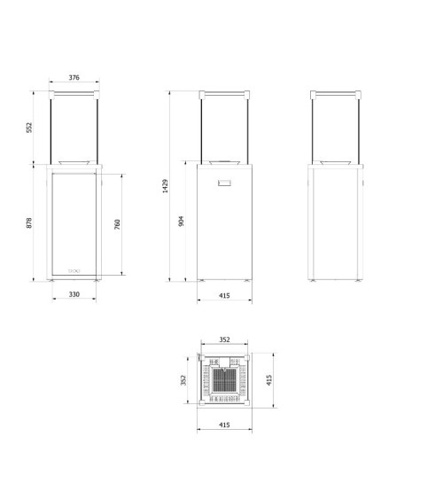 KIT DE CHAUFFAGE AU GAZ PATIO SLIM BLACK 8.2 KW