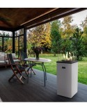 KIT DE CHAUFFAGE AU GAZ PATIO SLIM BLANC 8.2 KW MANUEL