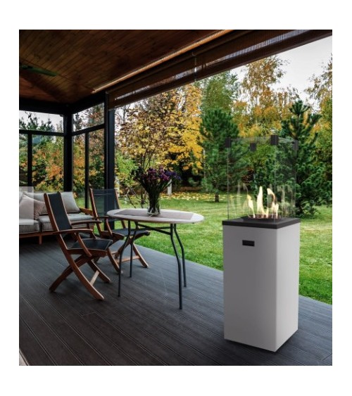 KIT DE CHAUFFAGE AU GAZ PATIO SLIM BLANC 8.2 KW MANUEL