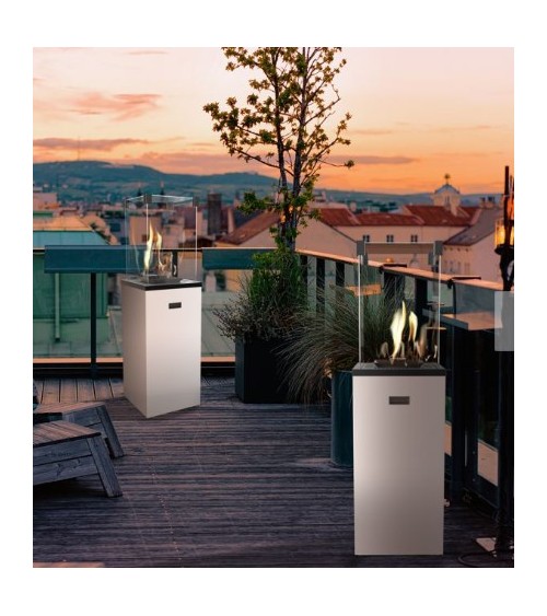 KIT DE CHAUFFAGE AU GAZ PATIO SLIM BLANC 8.2 KW MANUEL
