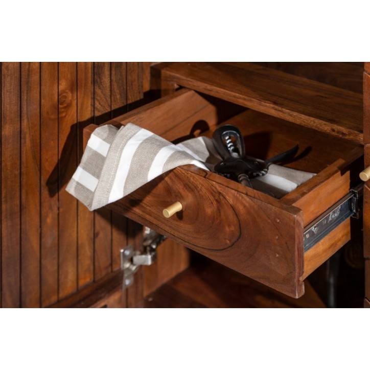 Buffet Bar HEXAGONE bois massif d'acacia