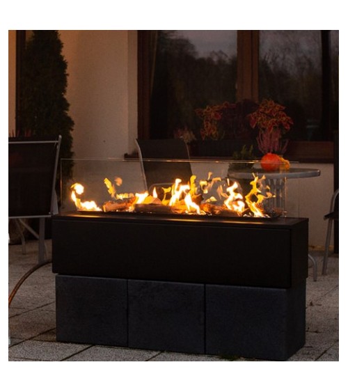 CHAUFFAGE EXTÉRIEUR GAZ PATIO HORIZONTAL ACIER CONTRÔLE MANUEL 17,5 KW