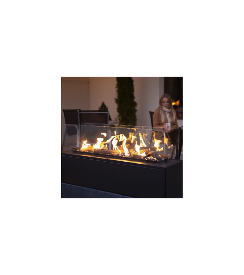 CHAUFFAGE EXTÉRIEUR GAZ PATIO HORIZONTAL ACIER CONTRÔLE MANUEL 17,5 KW