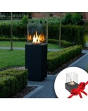 MINI CHAUFFAGE AU GAZ PATIO NOIR + CHEMINÉE BIO