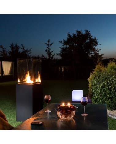 MINI CHAUFFAGE AU GAZ PATIO NOIR + CHEMINÉE BIO