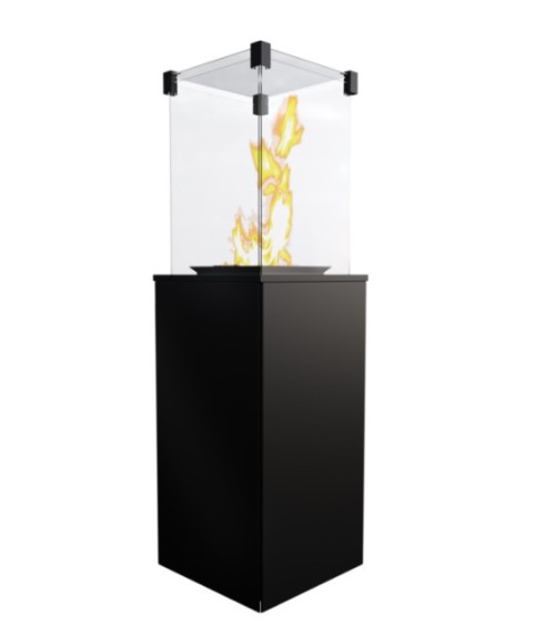 MINI CHAUFFAGE AU GAZ PATIO NOIR + CHEMINÉE BIO