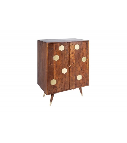 Buffet Bar HEXAGONE bois massif d'acacia