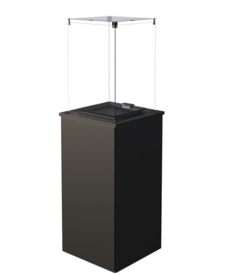 MINI CHAUFFAGE AU GAZ PATIO NOIR + CHEMINÉE BIO