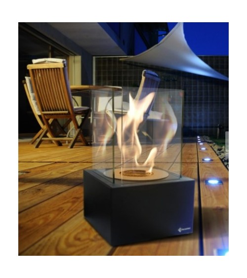 MINI CHAUFFAGE AU GAZ PATIO NOIR + CHEMINÉE BIO