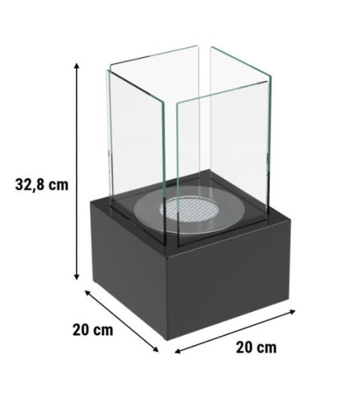 MINI CHAUFFAGE AU GAZ PATIO NOIR + CHEMINÉE BIO
