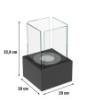 MINI CHAUFFAGE AU GAZ PATIO NOIR + CHEMINÉE BIO