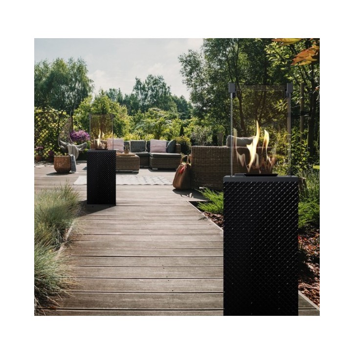 Chauffage extérieur gaz PATIO MINI noir matelassé 8,2 KW Chauffage extérieur gaz PATIO MINI noir matelassé 8,2 KW