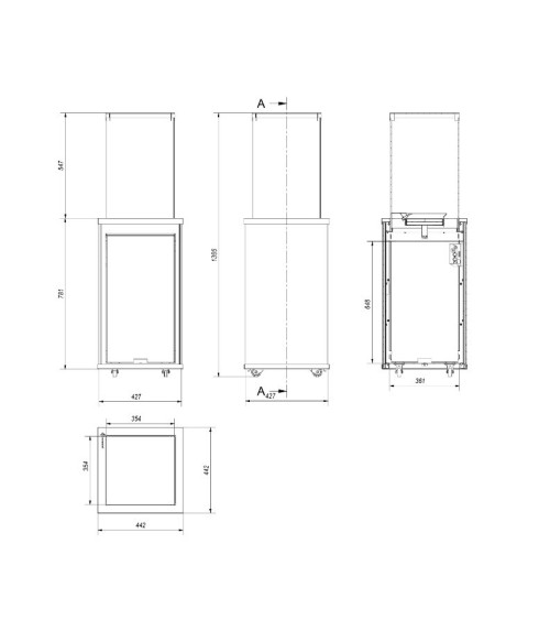 Chauffage extérieur gaz PATIO MINI noir matelassé  8,2 KW