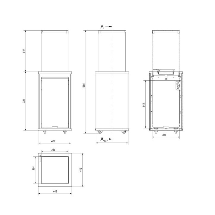 Chauffage extérieur gaz PATIO MINI noir matelassé 8,2 KW Chauffage extérieur gaz PATIO MINI noir matelassé 8,2 KW