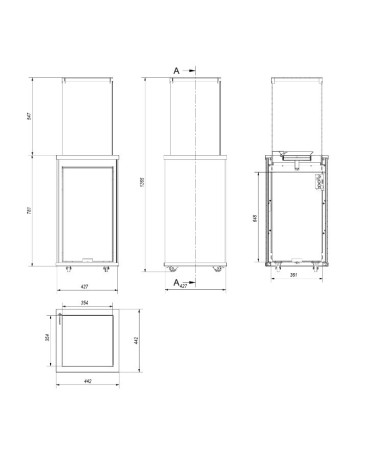 CHAUFFAGE EXTÉRIEUR À GAZ PATIO MINI NOIR - AUTOMATIC