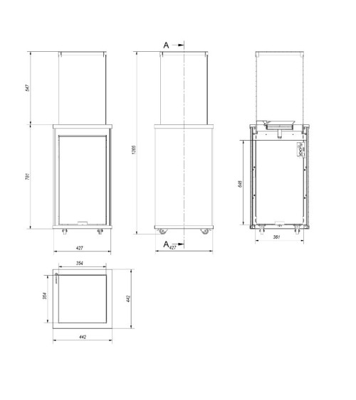 CHAUFFAGE EXTÉRIEUR GAZ PATIO MINI QUARZ CONTRÔLE MANUEL 8,2 KW