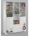 Bibliothèque MUSIC, 150 cm blanc