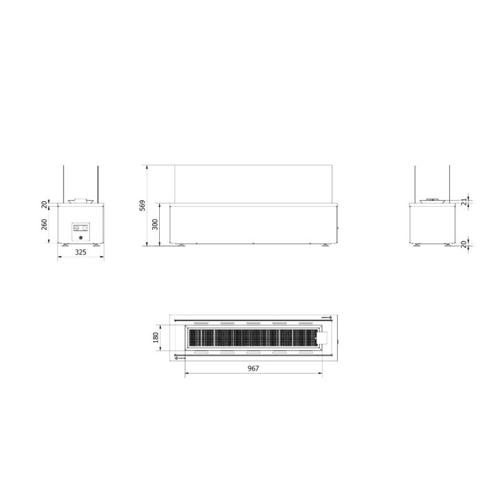 CHAUFFAGE EXTÉRIEUR GAZ PATIO HORIZONTAL CONTRÔLE AUTOMATIQUE 17,5 KW CHAUFFAGE EXTÉRIEUR GAZ PATIO HORIZONTAL CONTRÔLE AUTOMATIQUE 17,5 KW