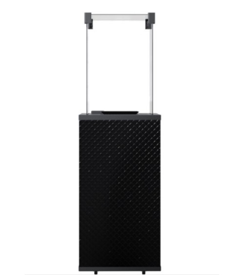 CHAUFFAGE EXTÉRIEUR GAZ PATIO MINI DE VERRE NOIR MATELASSÉ CONTRÔLE AUTOMATIQUE 8,2 KW