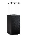 CHAUFFAGE EXTÉRIEUR GAZ PATIO MINI DE VERRE NOIR MATELASSÉ CONTRÔLE AUTOMATIQUE 8,2 KW