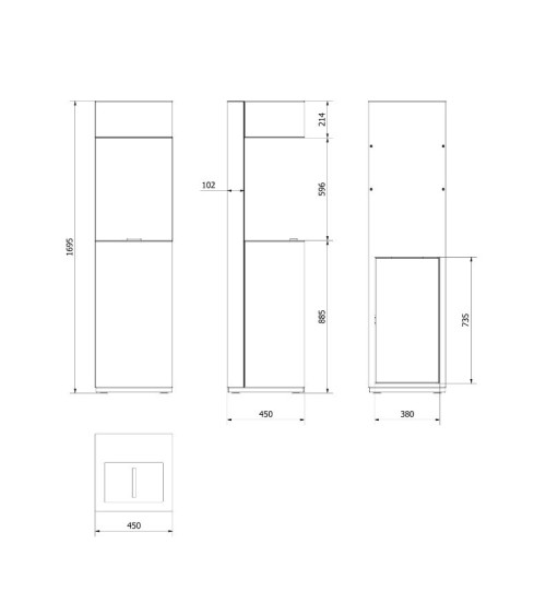 Brasero au Gaz AQF2 47,1x39,5 10 kW