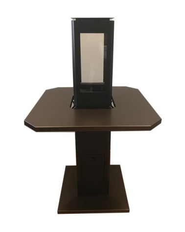 Chauffage d'extérieur ANGELES noir avec table et base