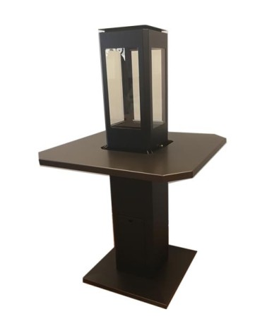 Chauffage d'extérieur ANGELES noir avec table et base