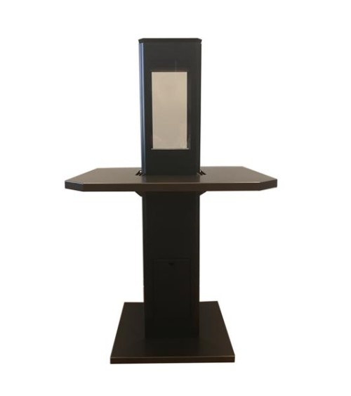 Chauffage d'extérieur ANGELES noir avec table et base
